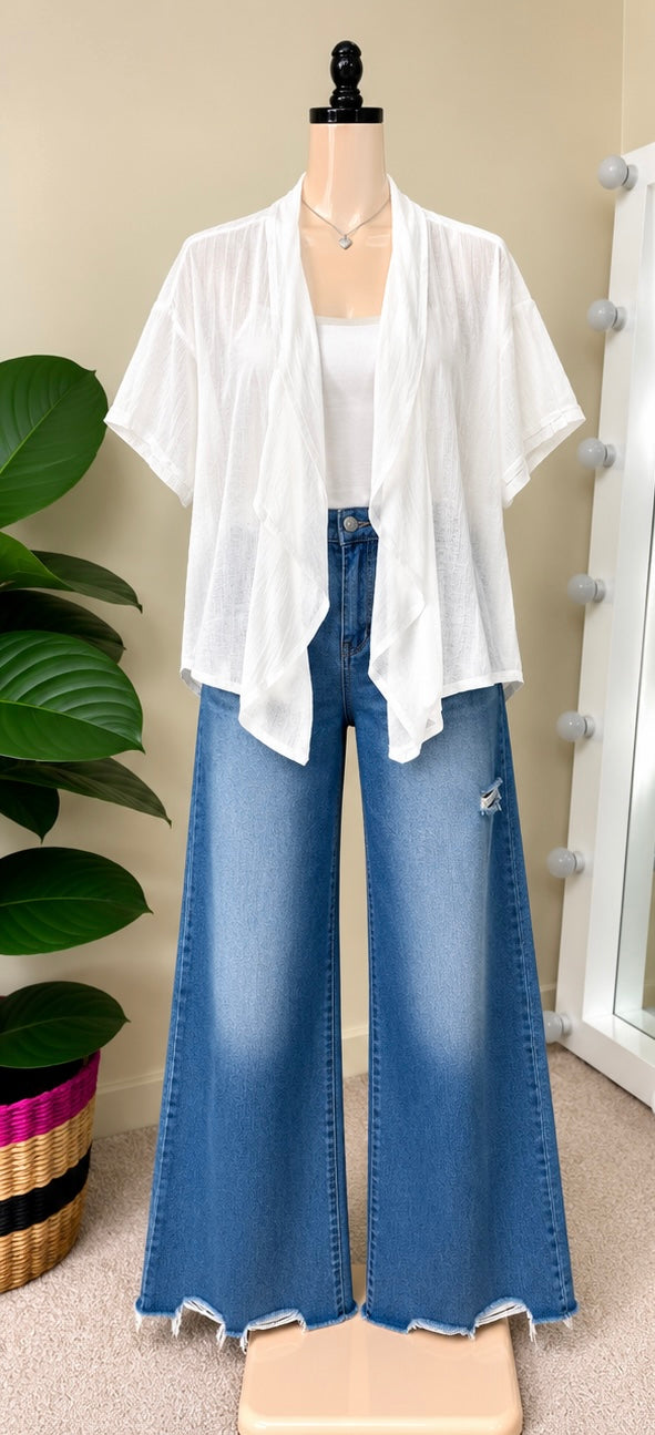 Kimono Blanco Ligero con Top