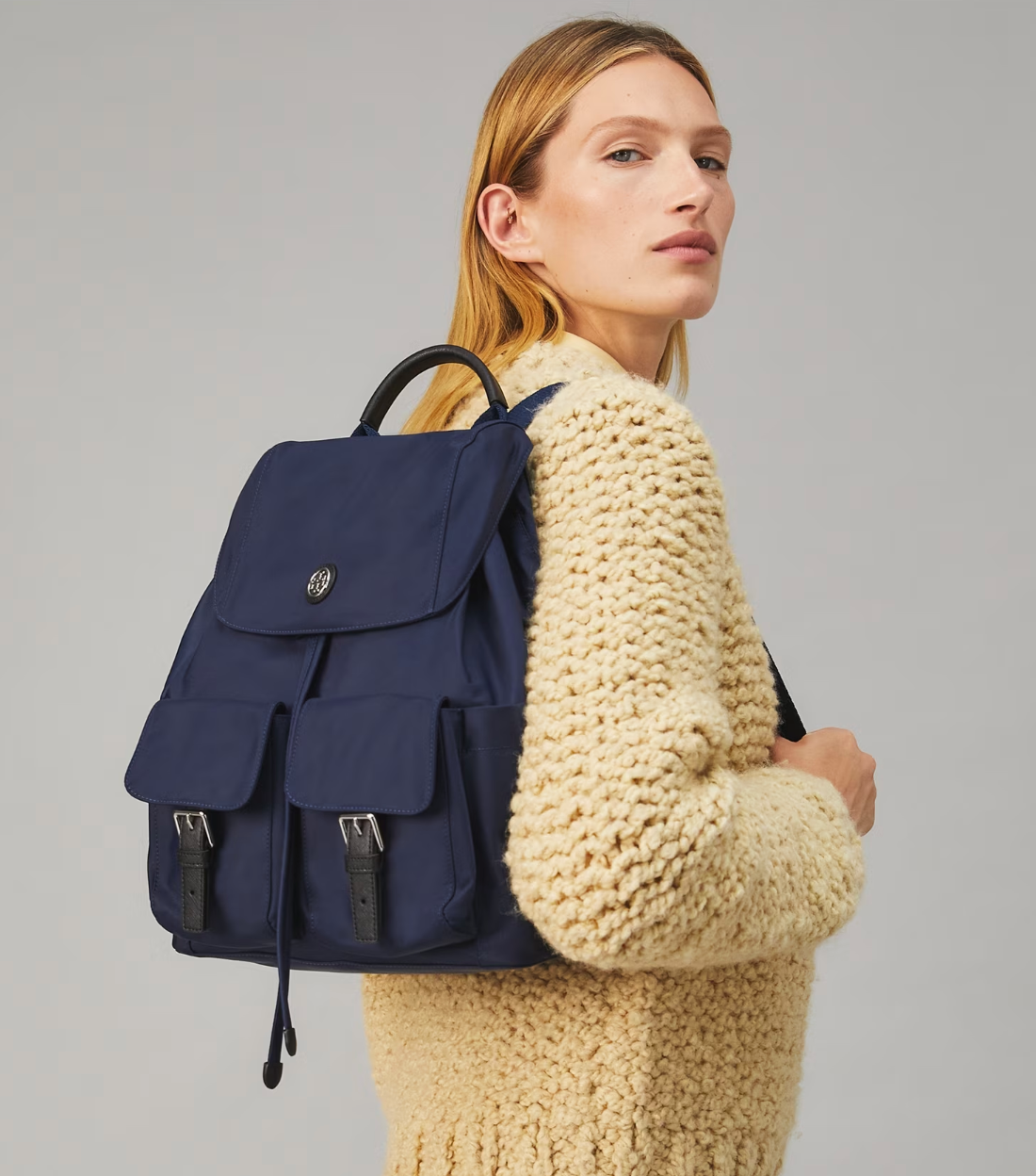 Tory Nylon Flap Backpack