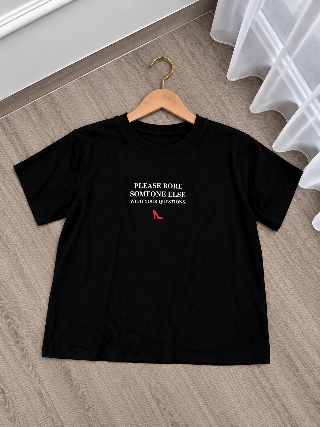 Playera Negra con Frase