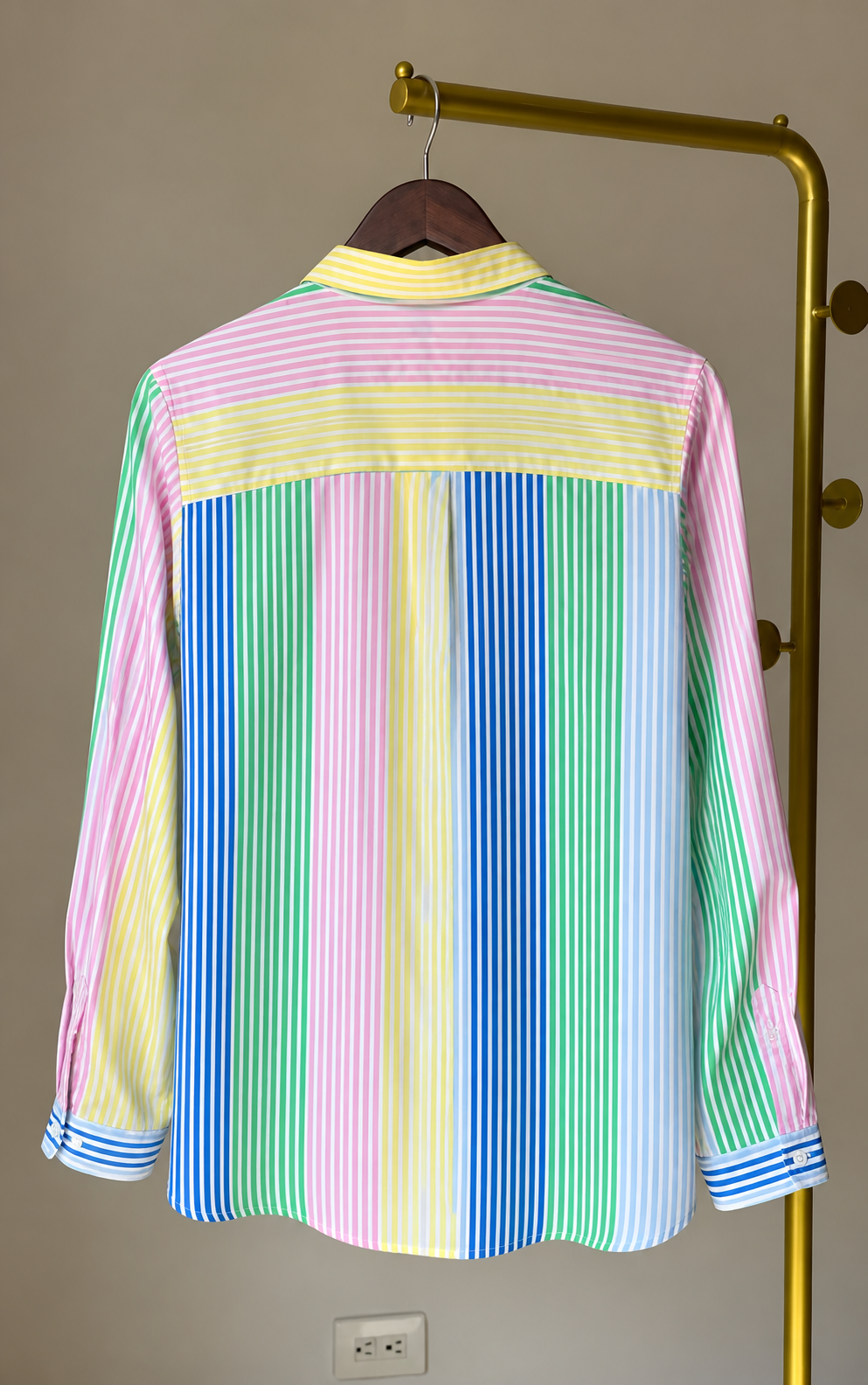 Camisa Multicolor de Rayas con Manga