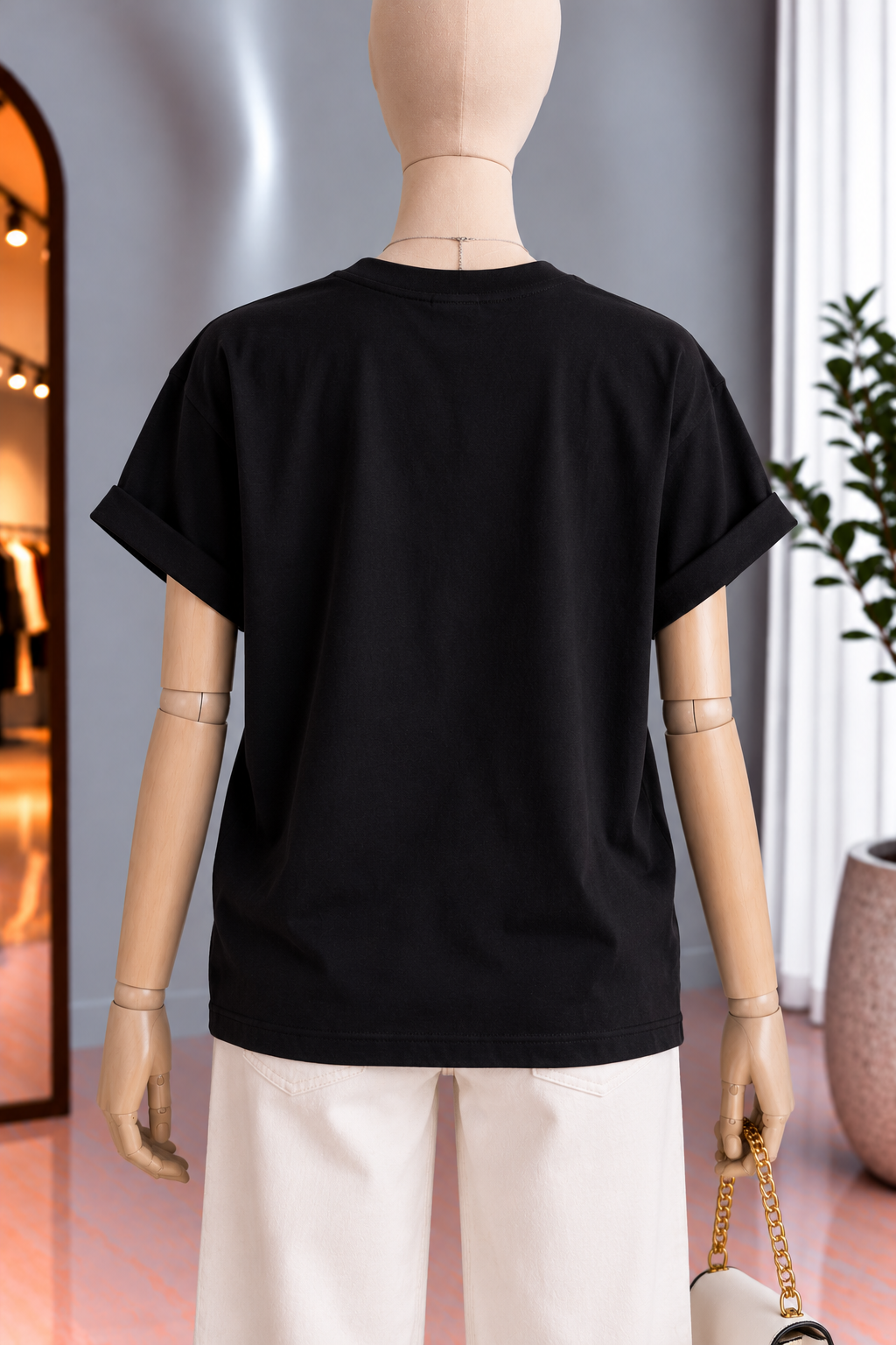 Playera Negra Bimba y Lola con Estampado