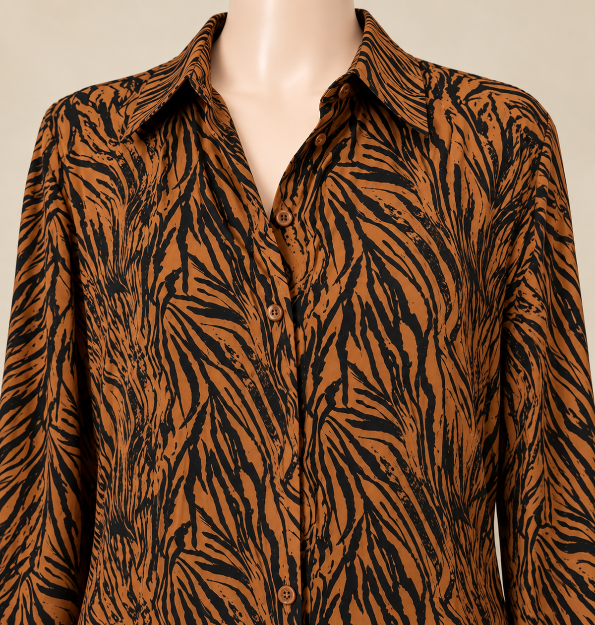 Camisa zebra café