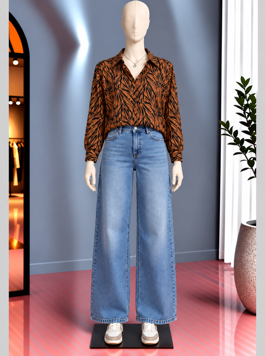 Camisa zebra café