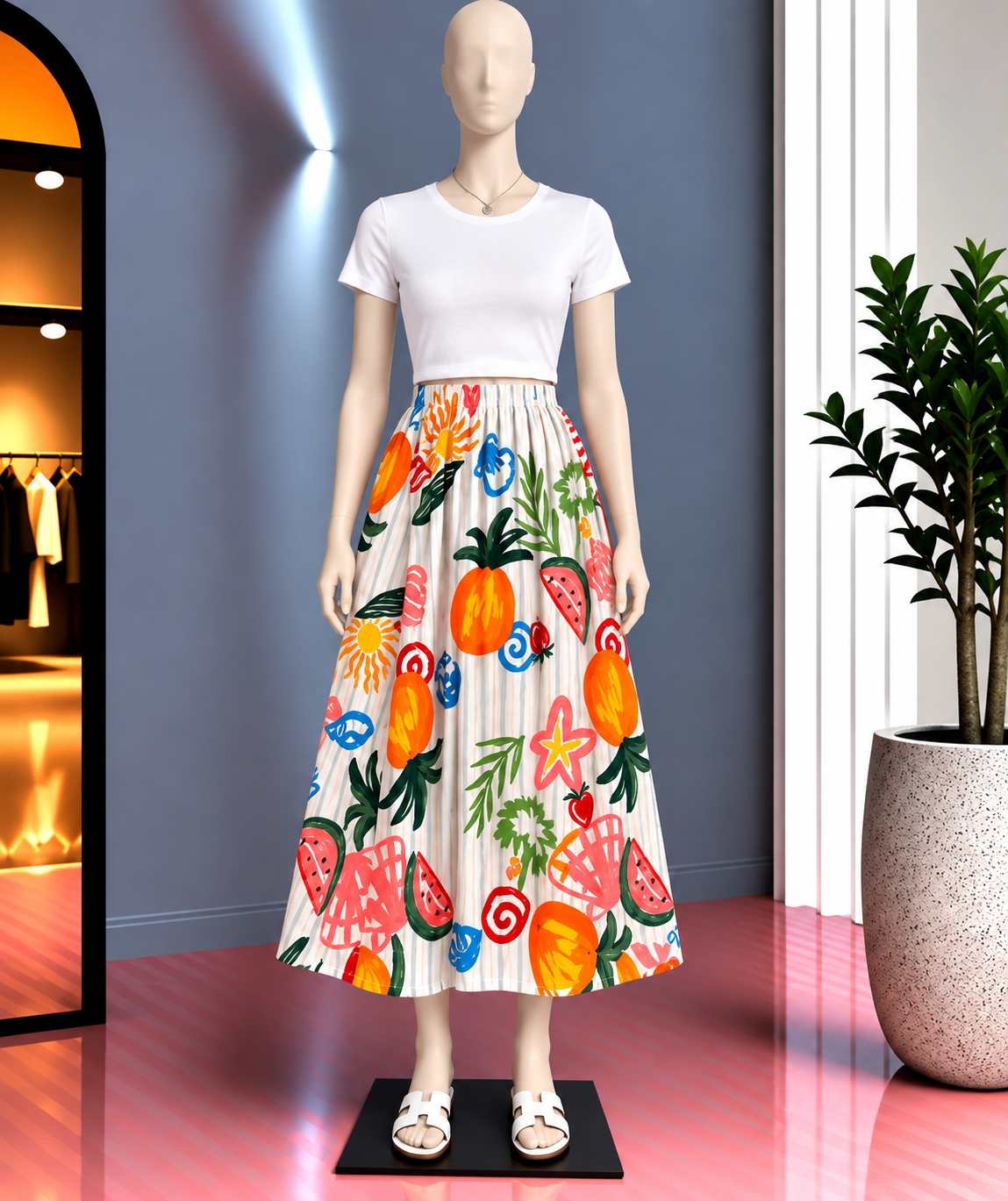 Falda estampada