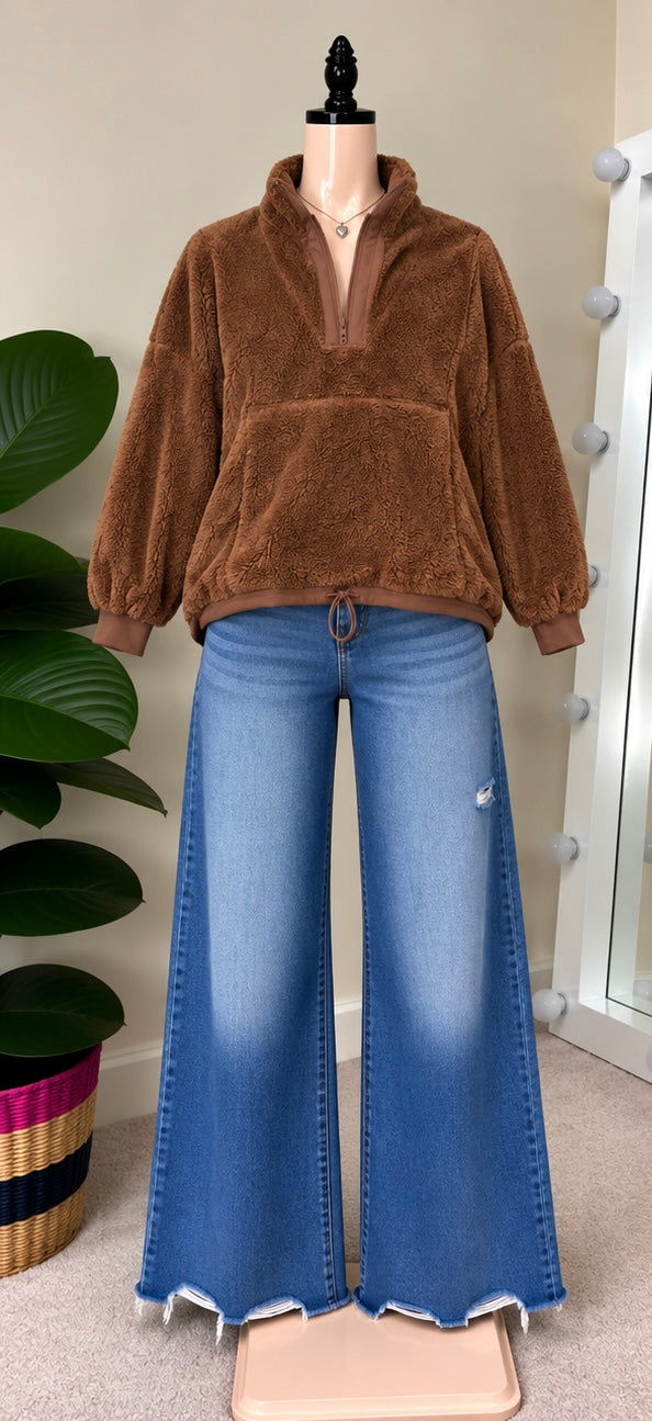 Sudadera de Borrega Café