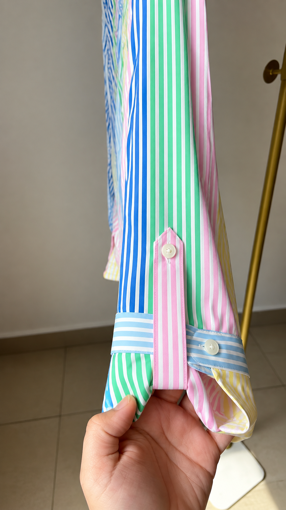 Camisa Multicolor de Rayas con Manga