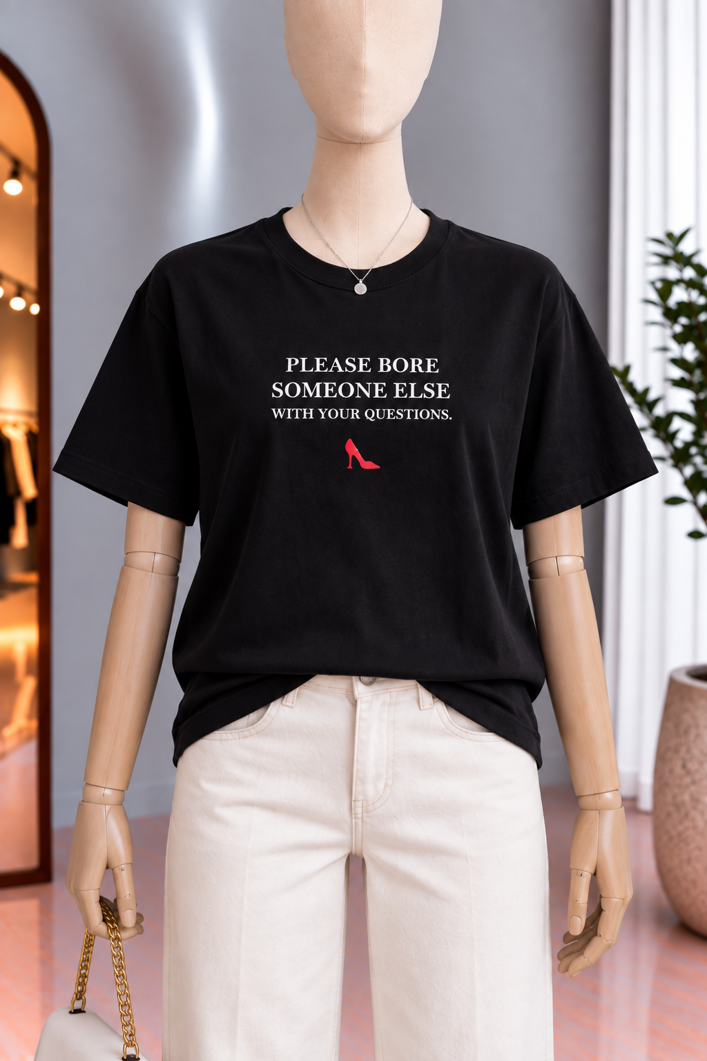 Playera Negra con Frase