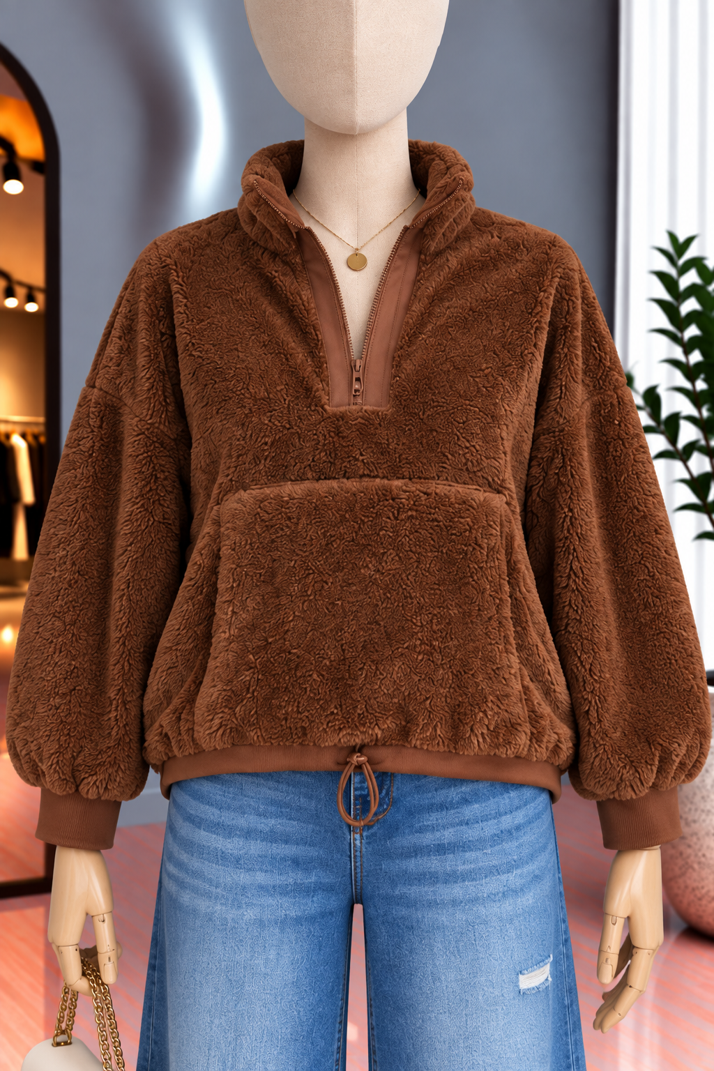 Sudadera de Borrega Café