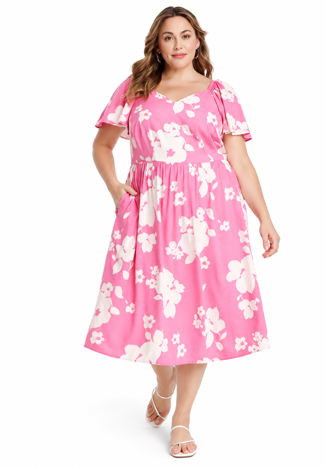 Vestido flores rosa