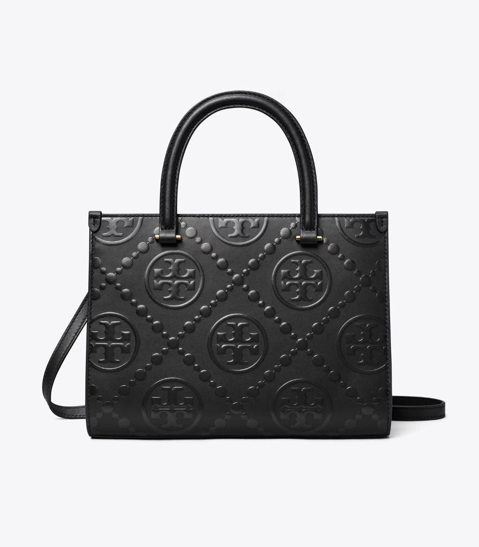 Tory T Monogram Top-Handle Embossed Tote